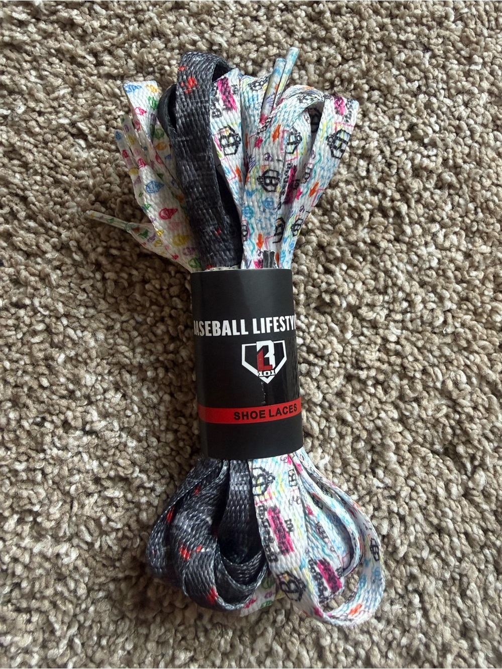 Baseball lifestyle 101 shoelaces youth